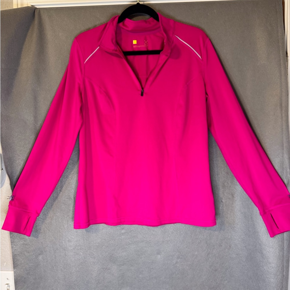 Xersion Pink Long Sleeve 1/4 Zip Pullover.  Excellent Condition.